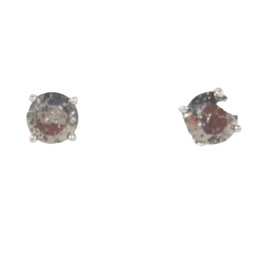 Kate Spade Round Silver Patina Stud Earrings